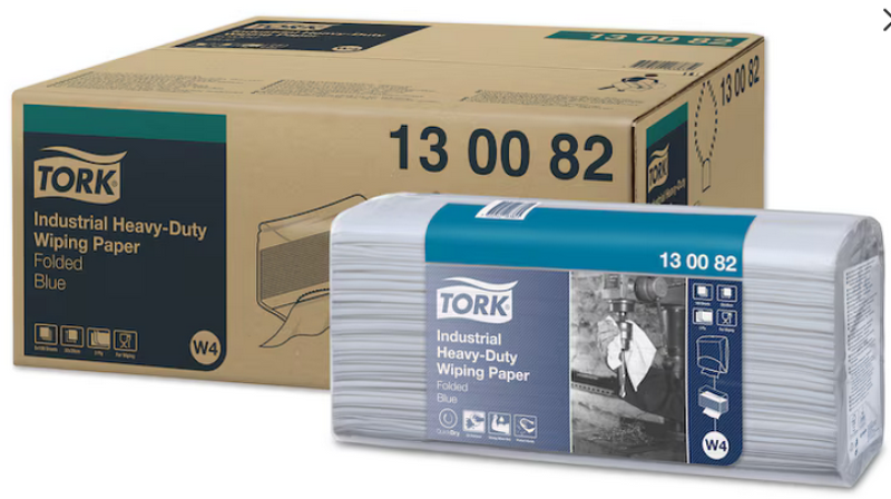Tork Extra Starke Industrie Papierwischtücher W4 Blau